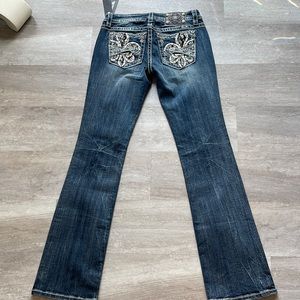 MISS ME JEANS SIZE 29 signature slim boot cut inseam 34
